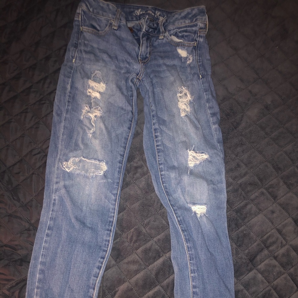 Distressed American Eagle Jeans